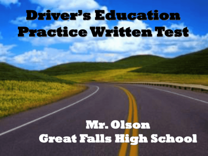 National driver training final exam