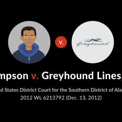 Thompson v. greyhound lines inc