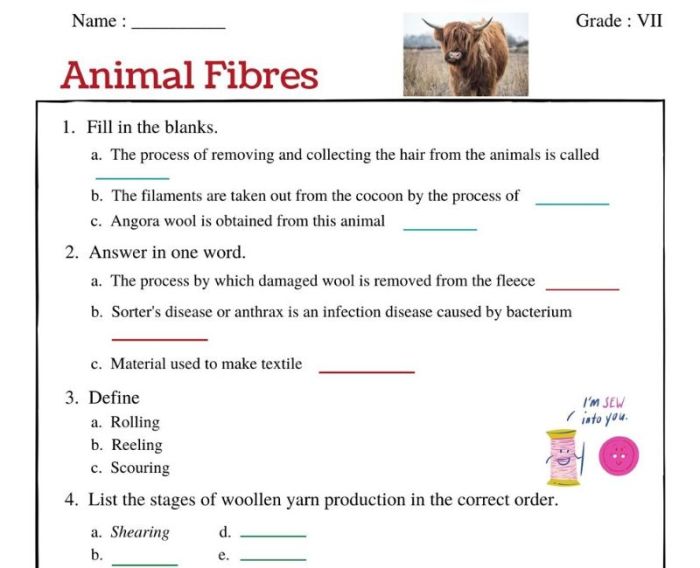 Hair and fiber unit worksheet